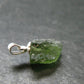 Moldavite Tektite Silver Pendant from Czech Republic - 0.7" - 0.92 Grams