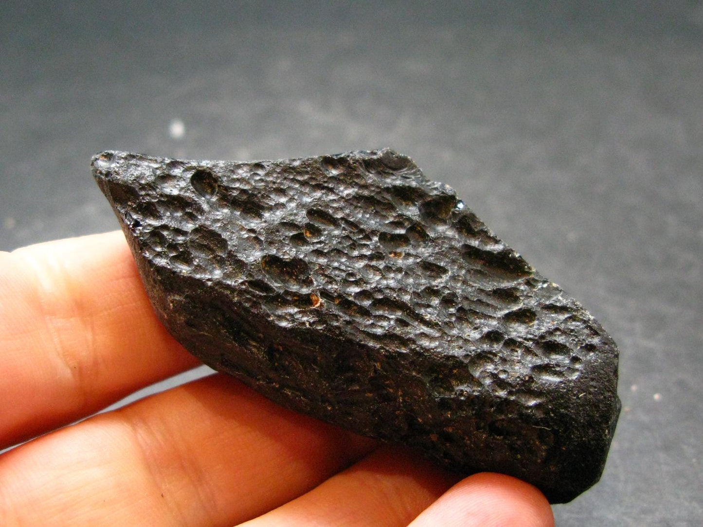 Rare Large Black Tibetan Tektite Raw Piece from Tibet - 2.3" - 28.56 Grams