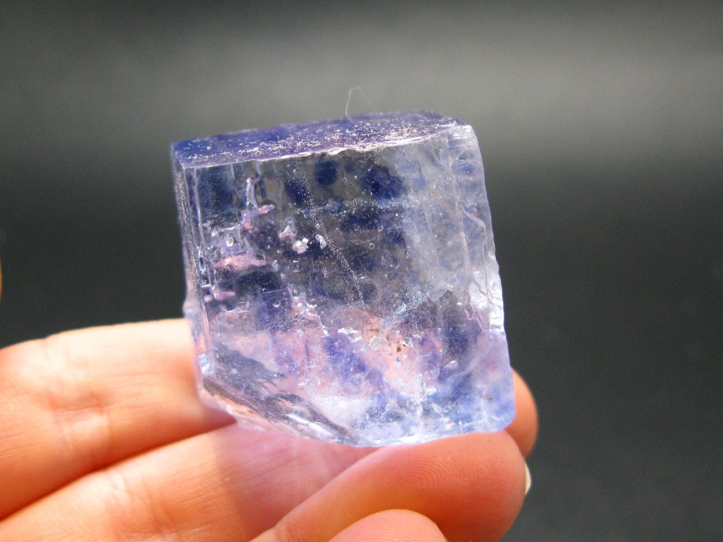 Blue Halite Crystal From USA - 1.1" - 34.13 Grams