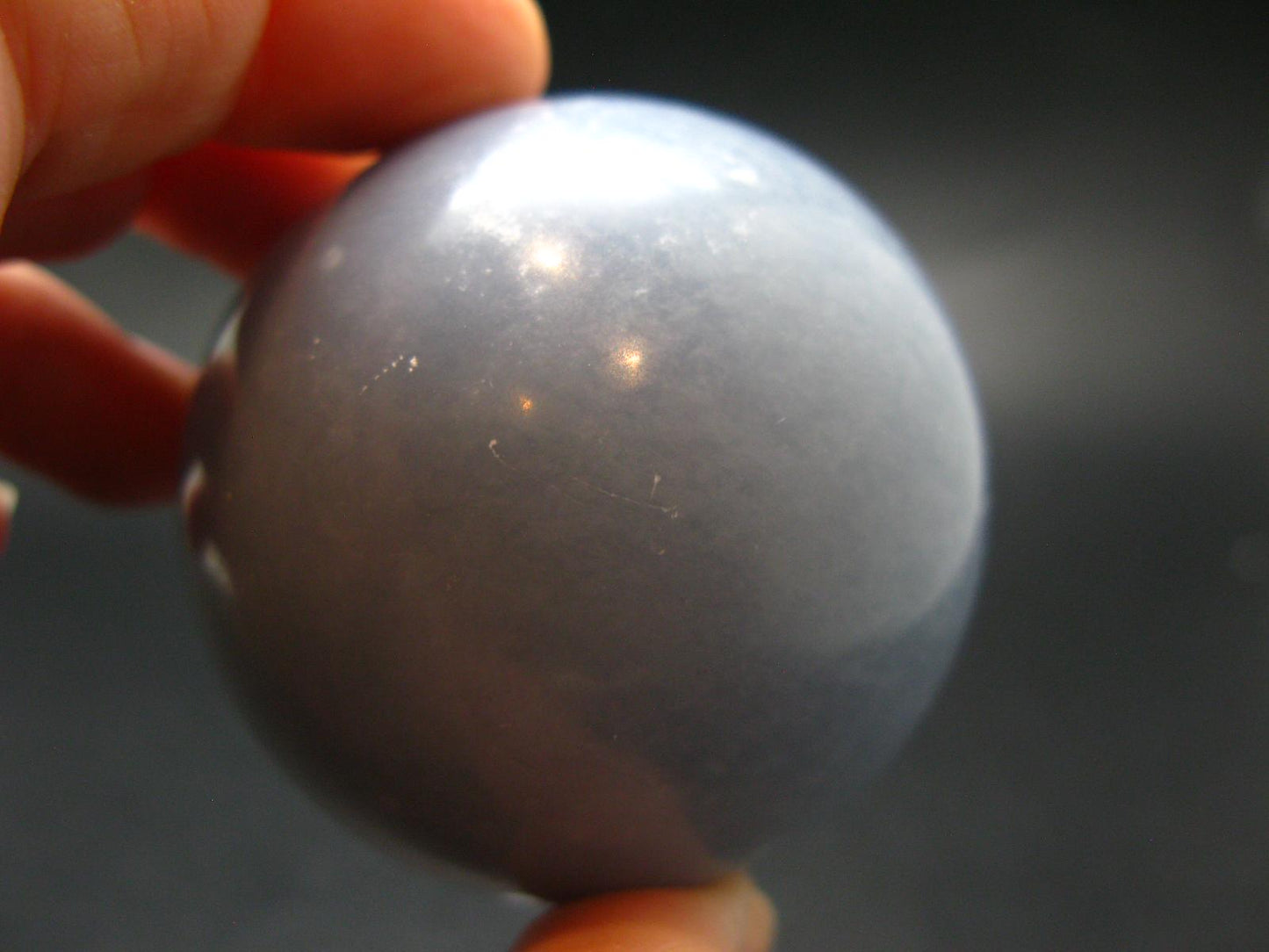 Fine Angelite Angellite Sphere Ball From Peru - 2.0"