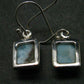 Natural Cabochon Larimar Pectolite 925 Sterling Silver Earrings from Dominican Republic - 4.32 Grams