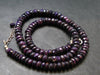 Purple Sugilite Rondelle Faceted Beads Necklace From Namibia - 19" - 33.40 Grams