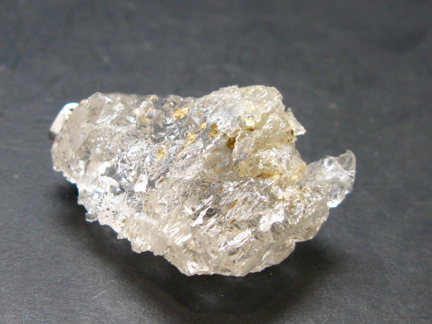 Goshenite Beryl Crystal 925 Silver Pendant From Brazil - 1.4" - 11.08 Grams