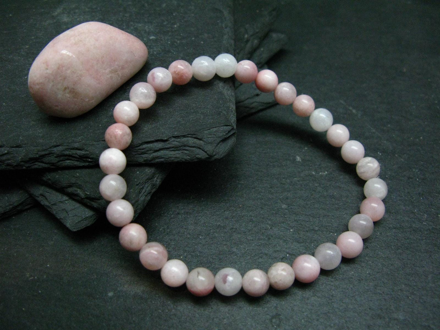 Pink Petalite Genuine Bracelet ~ 7 Inches ~ 6mm Round Beads