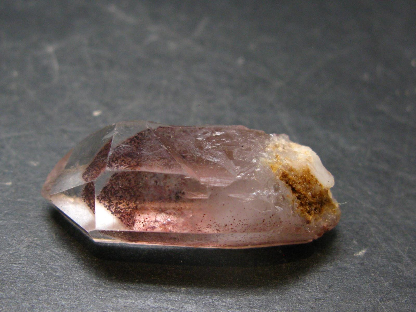 Phantom Hematite in Quartz Crystal From India - 1.5" - 12.33 Grams