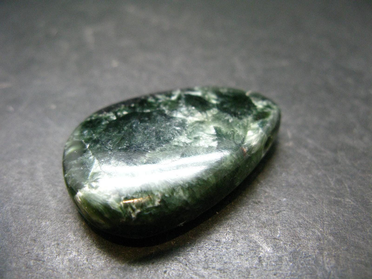 Polished Seraphinite Clinochlore Metal Free Pendant From Russia - 1.6"