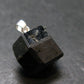 Sharp Black Melanite Andradite Garnet Silver Pendant From Mali - 0.8" - 5.56 Grams