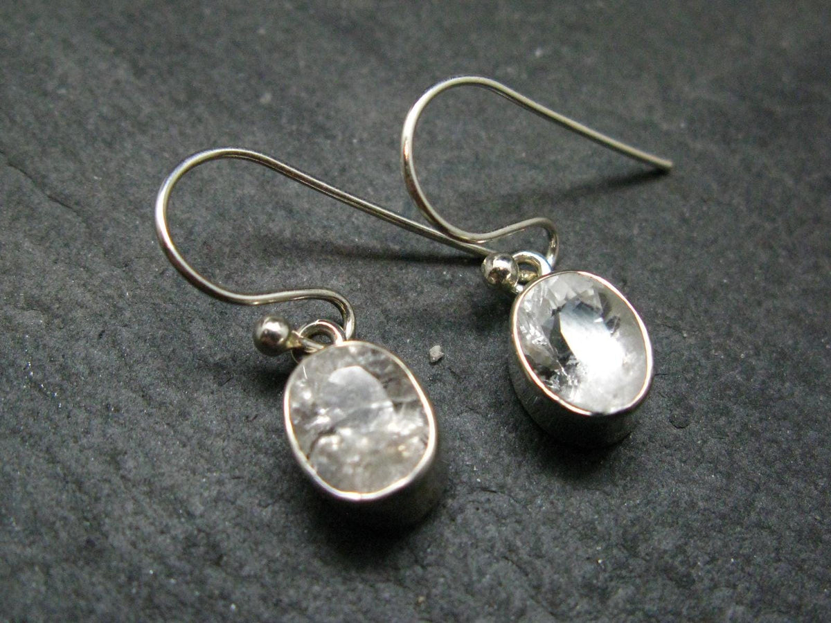 Phenakite Phenacite Silver Earrings From Russia - 2.81 Grams