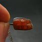 Raw Sunstone Silver Pendant With Chain From Tanzania - 0.7"