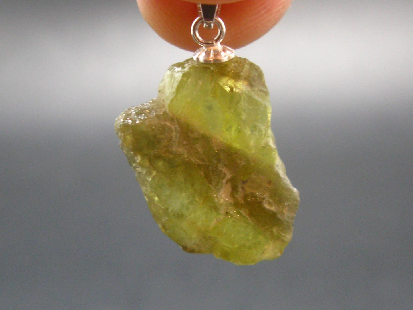 Chrysoberyl Crystal Silver Pendant From Brazil - 3.09 Grams