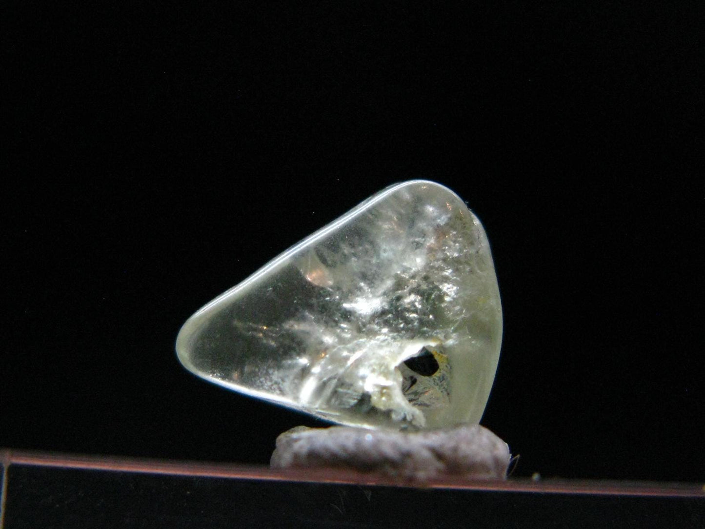 Gem Green Herderite Tumbled Stone From Pakistan - 3.45 Carats - 0.4"