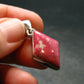 Thulite Silver Pendant From Norway - 1.2"