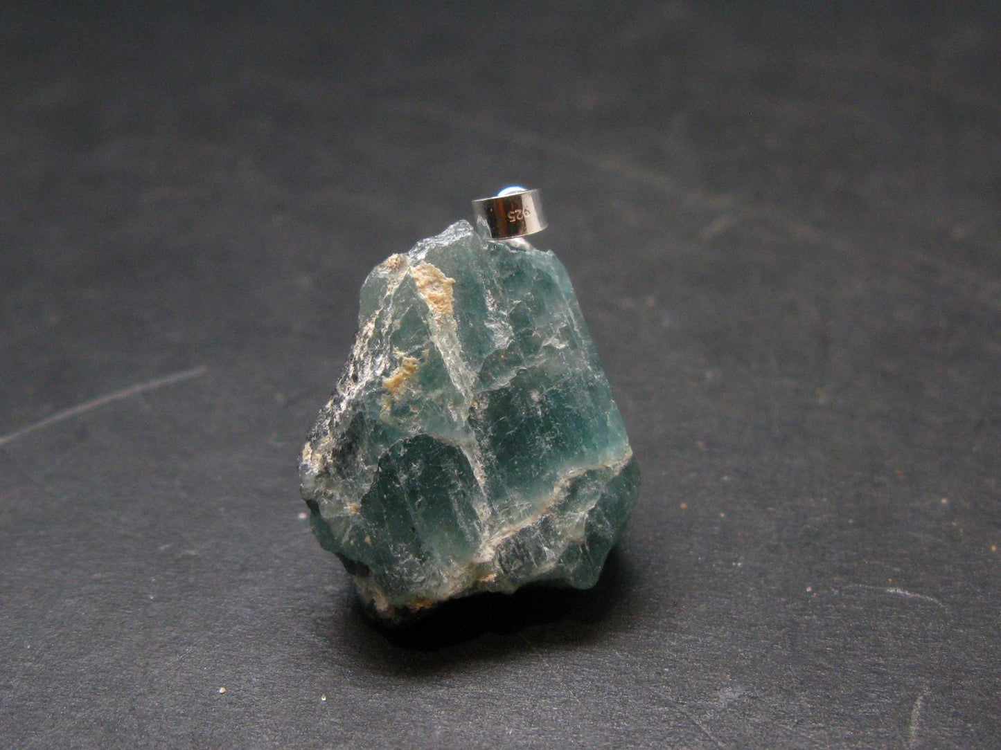 Grandidierite Silver Pendant From Madagascar - 1.1" - 6.33 Grams