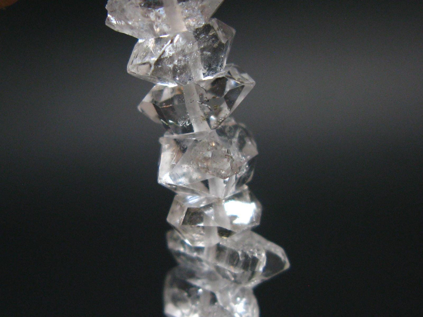Herkimer Diamond Genuine Bracelet ~ 7 Inches ~ 12 mm Crystal Beads