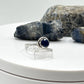 Blue Sapphire Sterling Silver Bezel Ring: Minimalist September Birthstone, Size 7