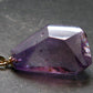 Amethyst Sterling Silver Gold Plated Pendant From Brazil - 1.5" - 10.87 Grams