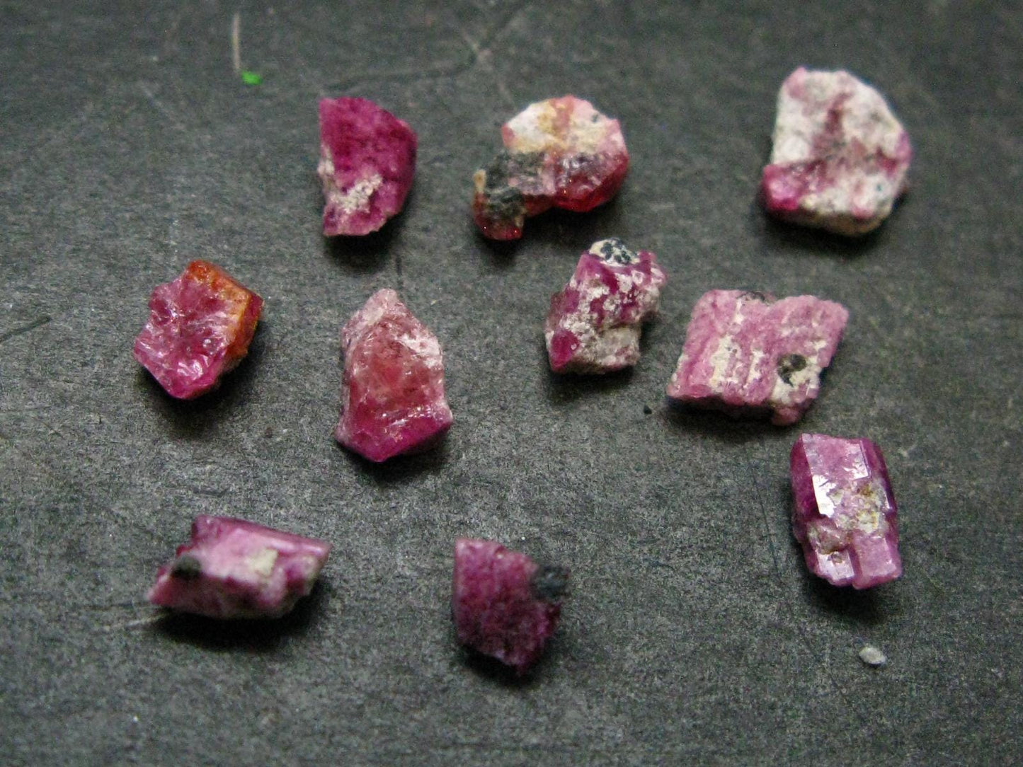 Nice Lot of 10 Bixbite Red Emerald Beryl Crystals From Utah USA - 6.31 Carats