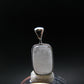 Raw Rare Natrolite Crystal Silver Pendant From Russia - 0.7" - 1.58 Grams