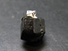 Sharp Black Melanite Andradite Garnet Silver Pendant From Mali - 0.8" - 5.56 Grams
