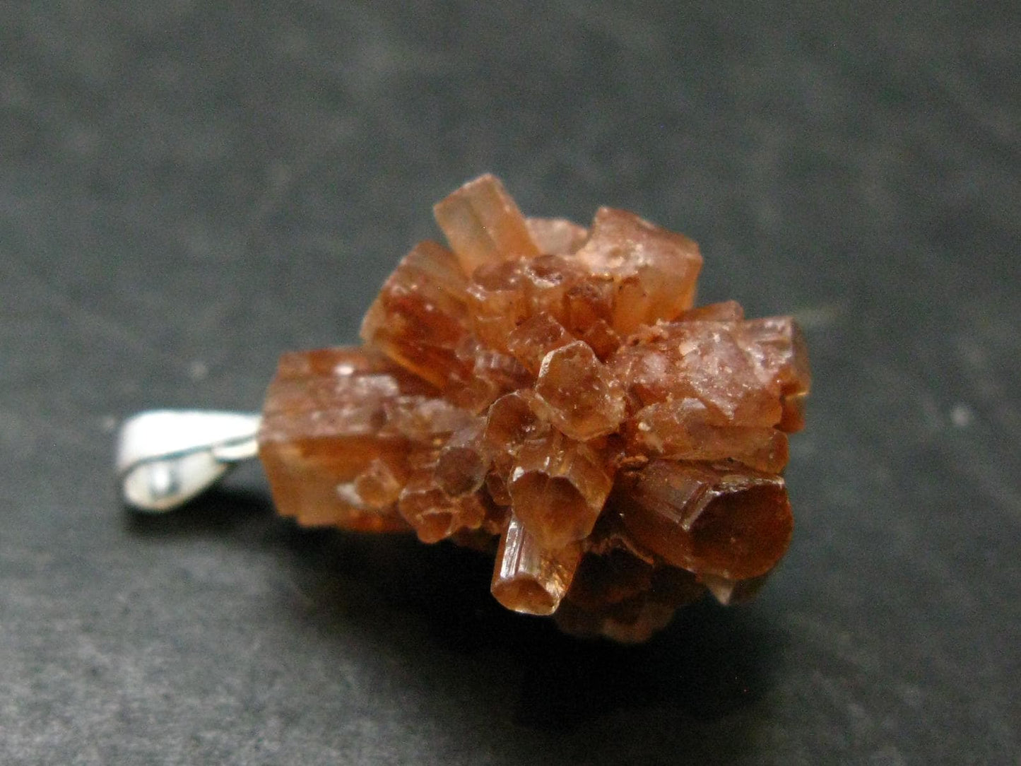 Terminated Aragonite Crystal Silver Pendant from Morocco - 1.1" - 4.73 Grams