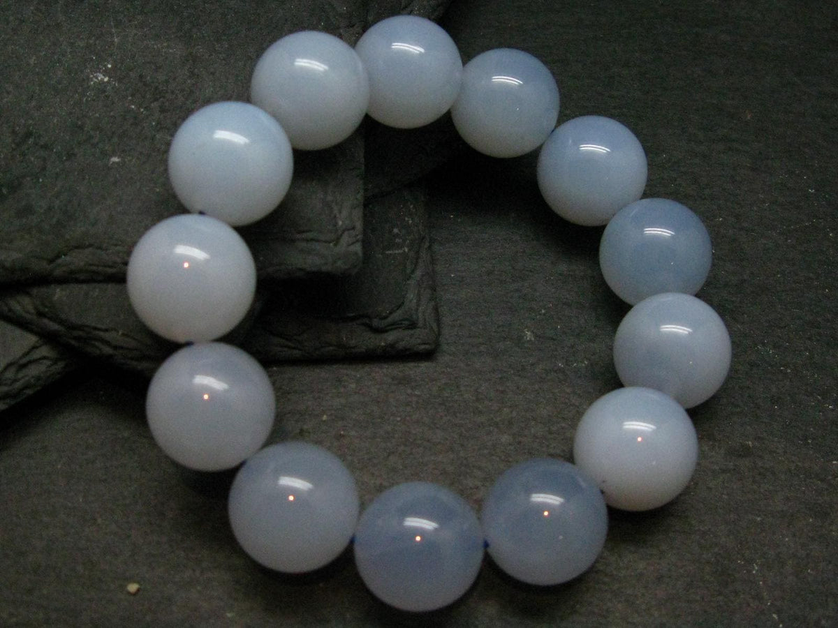 Chalcedony Genuine Bracelet ~ 7 Inches ~ 16mm Round Beads