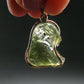 Moldavite Tektite Silver Pendant from Czech Republic - 1.4" - 5.34 Grams