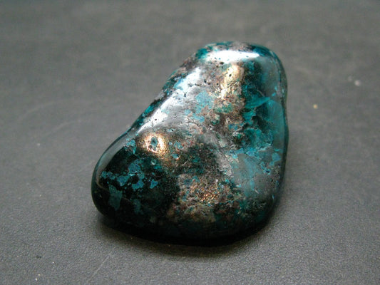 Very Nice Tumbled Dioptase Stone from Congo - 1.5" - 27.6 Grams