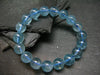 Blue Topaz Genuine Bracelet ~ 7 Inches ~ 12mm Round Beads