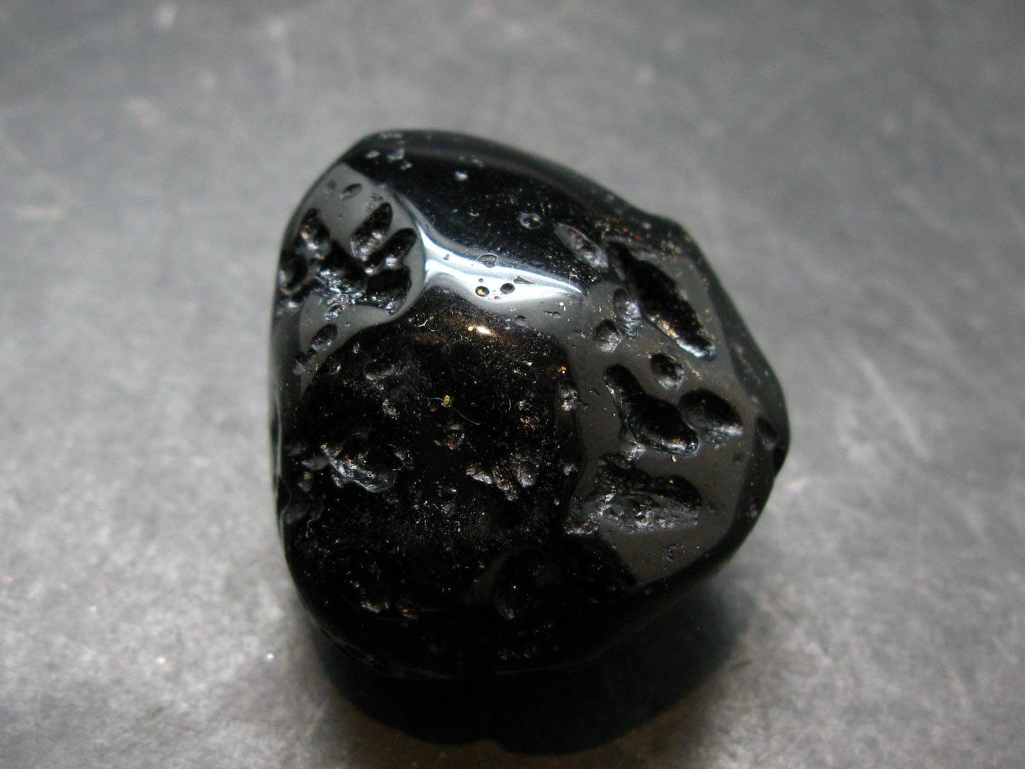 Rare Large Black Tibetan Tektite Raw Piece from Tibet - 1.4" - 39.42 Grams