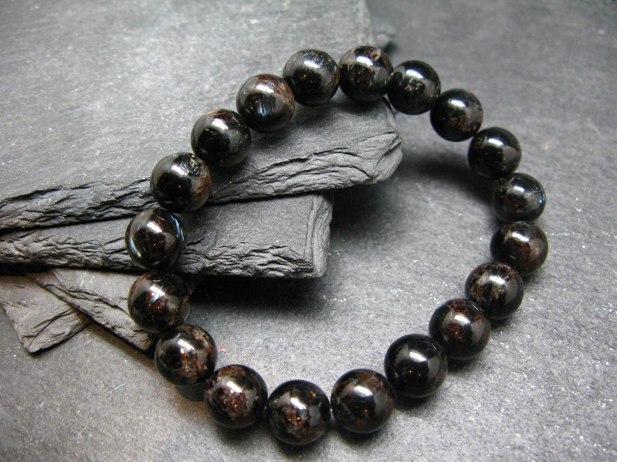 Astrophylite Astrophyllite Genuine Bracelet ~ 7 Inches ~ 10mm Round Beads