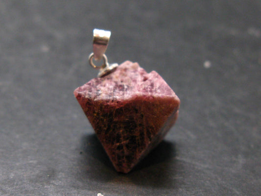 Spinel Crystal Silver Pendant From Vietnam - 0.8" - 4.85 Grams