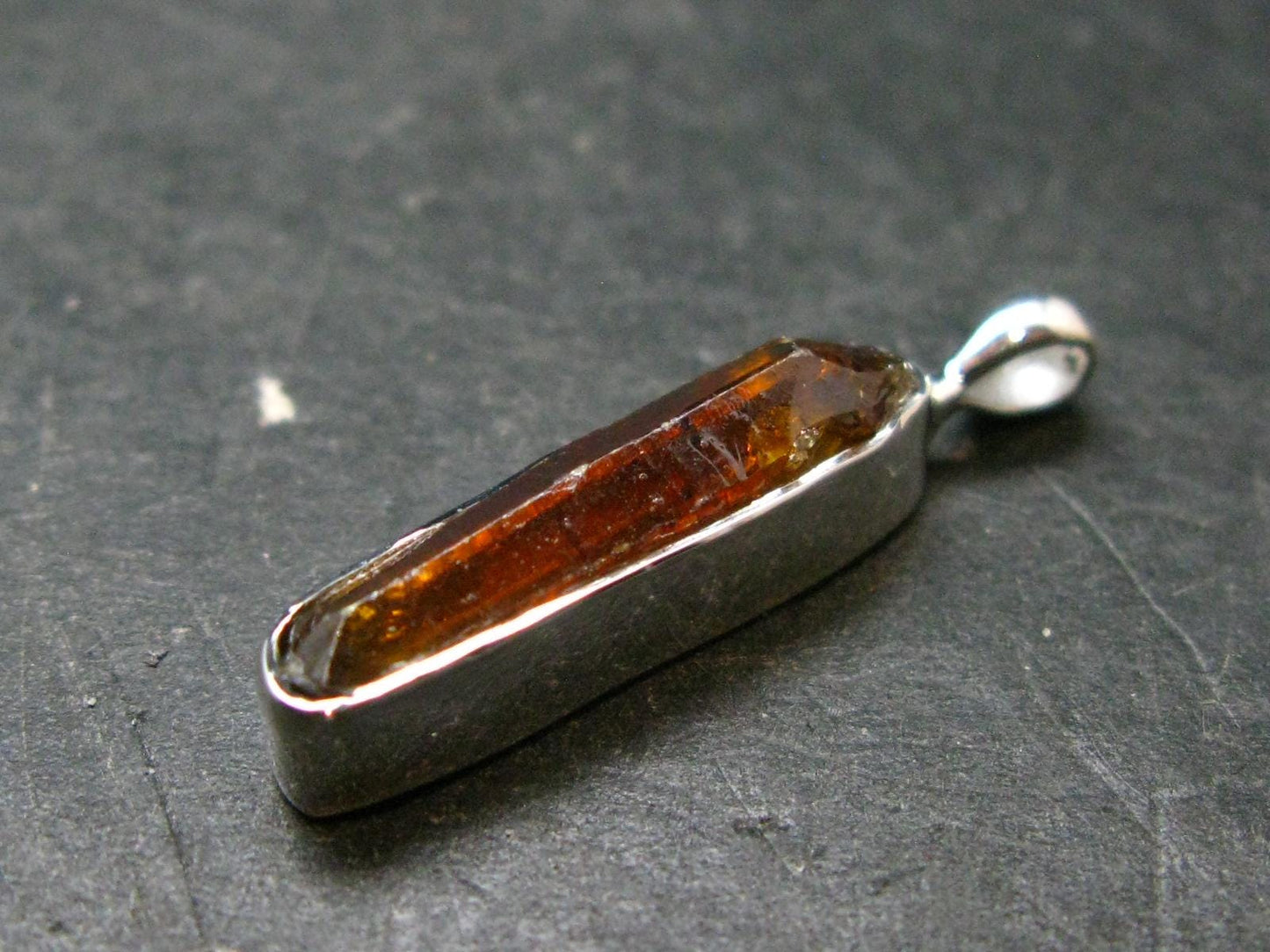 Zincite Zinkite Crystal 925 Silver Pendant From Poland - 1.1" - 2.73 Grams