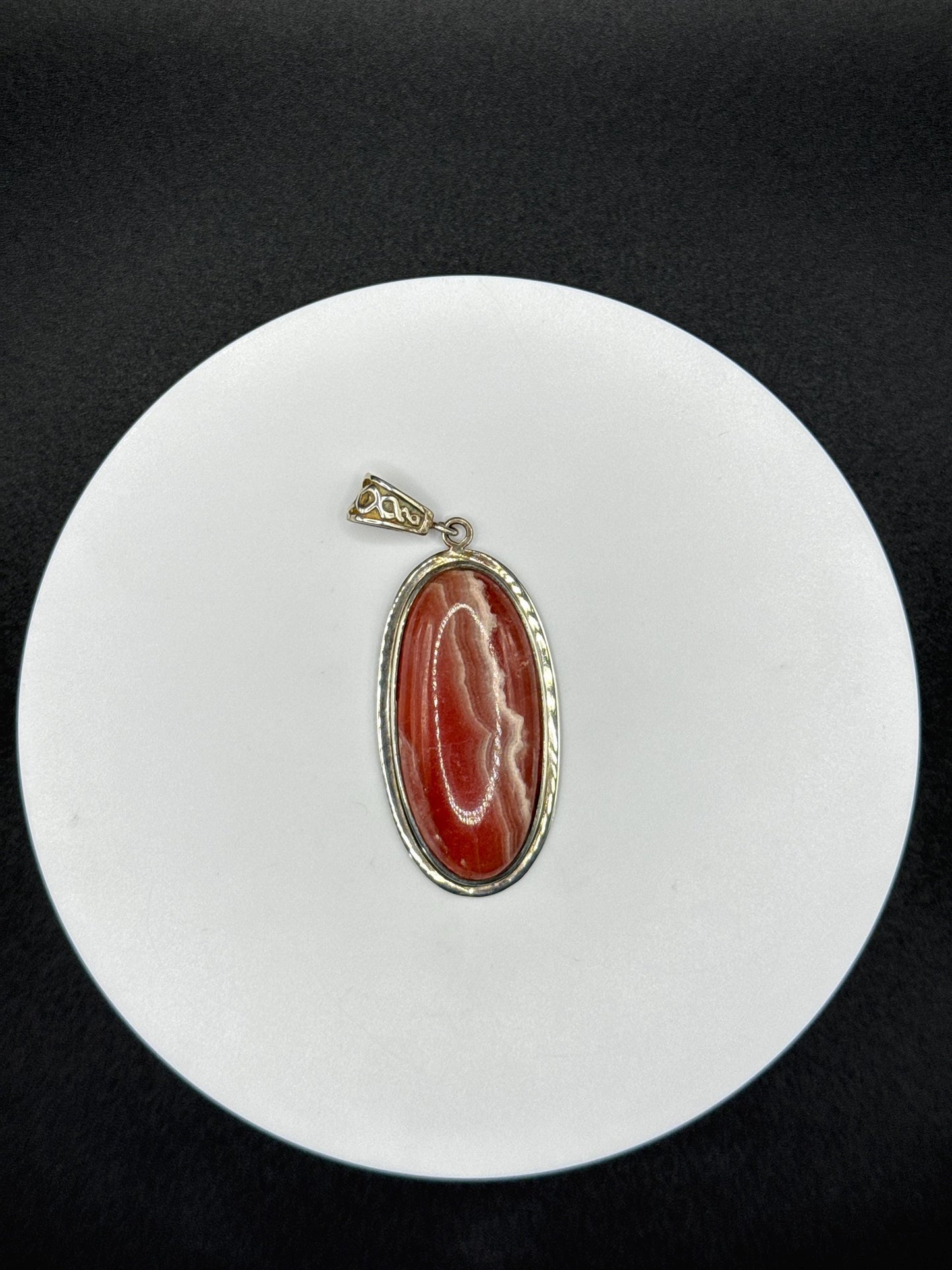 Natural Rhodochrosite Pendant in Sterling Silver | Pink Necklace | Jewelry Gift
