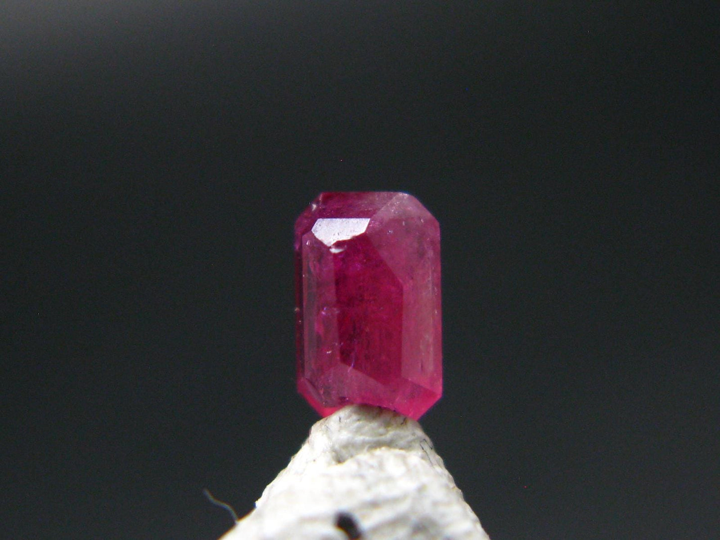 Beautiful Rare Gem Bixbite Red Beryl Emerald Cut Stone From Utah USA - 0.25 Carats - 4.3x2.9mm