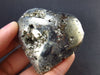 Pyrite Crystallized Carved Heart From Peru - 2.1" - 129.8 Grams