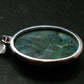 Malachite And Chrysocola Silver Plated Pendant from Congo - 1.7" - 12.76 Grams