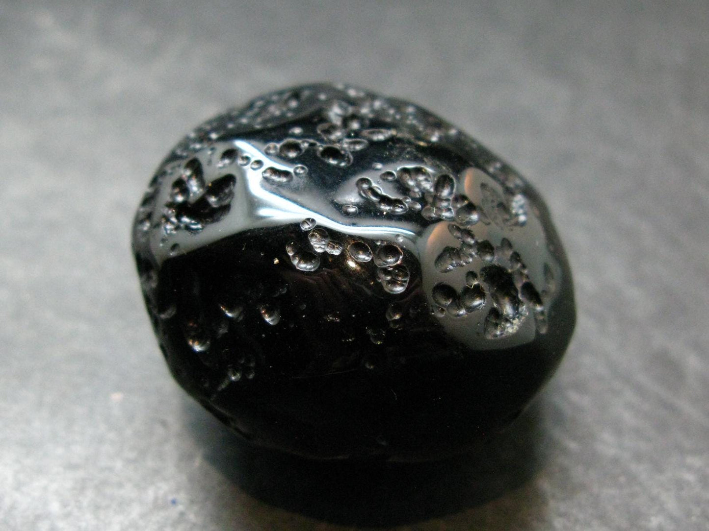 Rare Large Black Tibetan Tektite Tumbled Stone from Tibet - 1.4" - 40.85 Grams