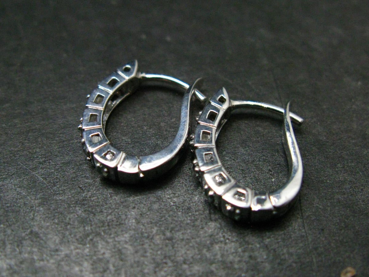 Genuine Alexandrite Gem Silver Earrings From Russia - 2.08 Grams