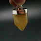 Yellow Citrine Sterling Silver Pendant from Brazil - 1.3" - 6.78 Grams