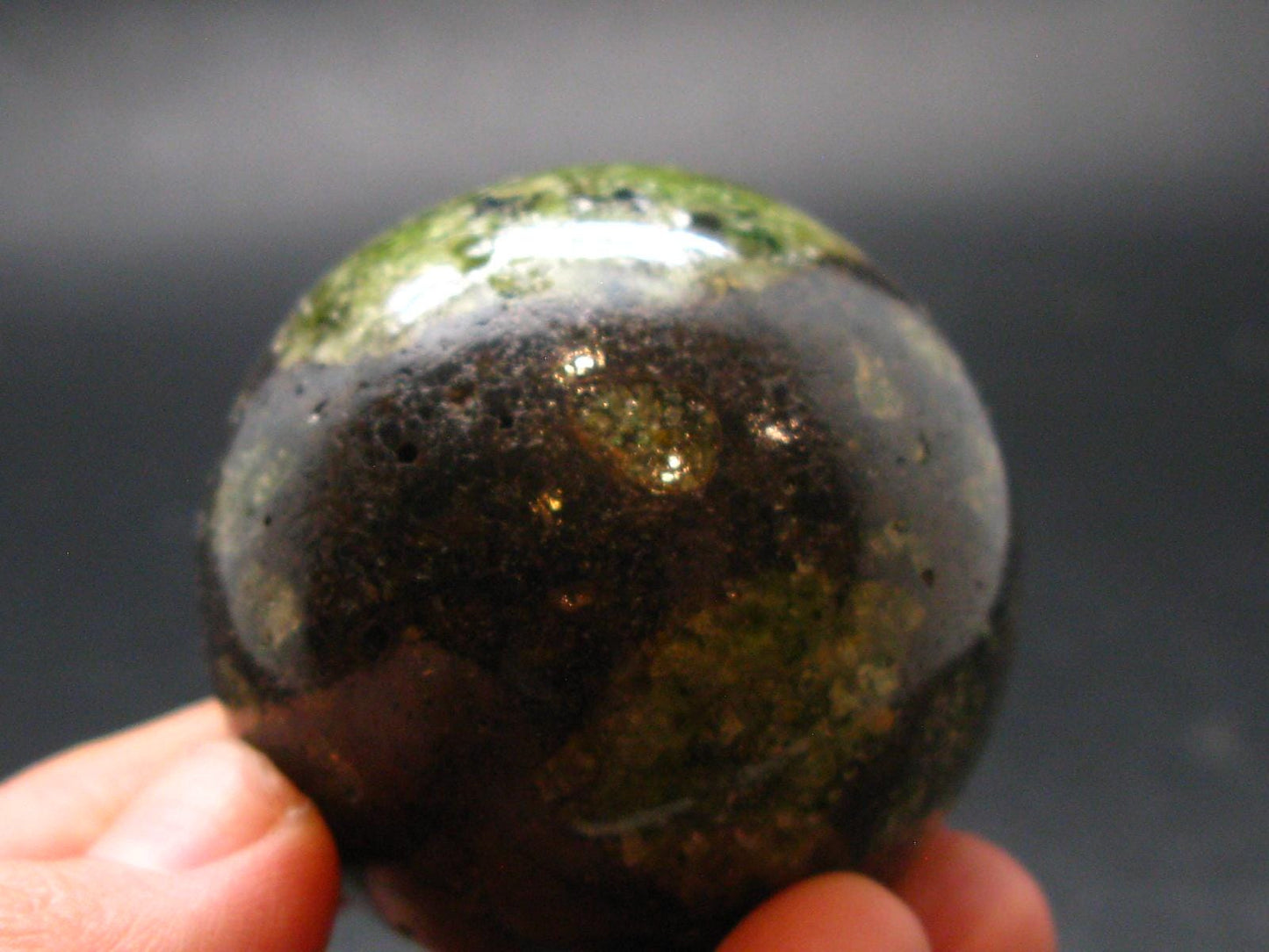 Peridot Olivine Sphere from Arizona, USA - 1.8" - 129.0 Grams