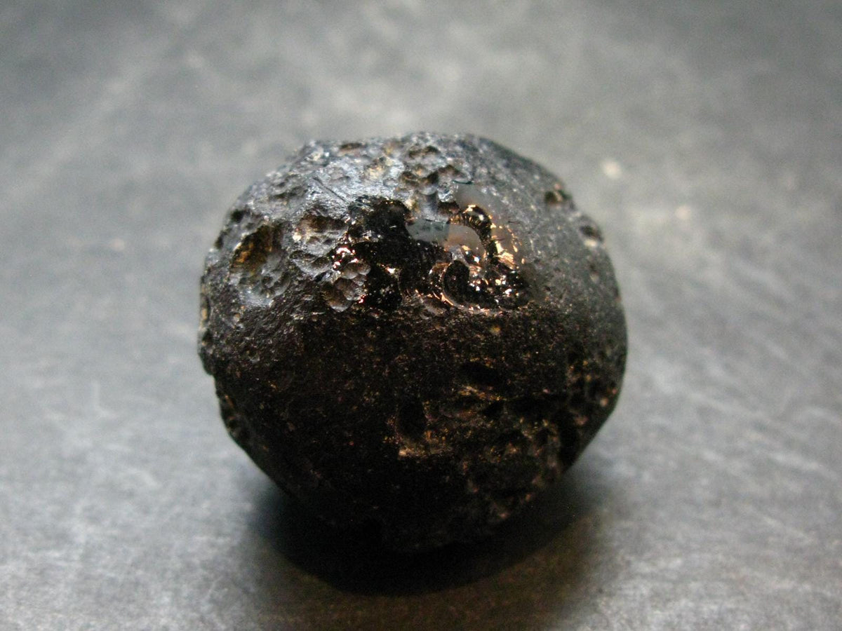 Rare Large Black Tibetan Tektite Raw Piece from Tibet - 1.3" - 40.30 Grams