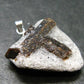 Fairy Cross!! Natural Staurolite Sharp Brown Twin Crystals Silver Pendant From Russia - 1.2" - 5.84 Grams