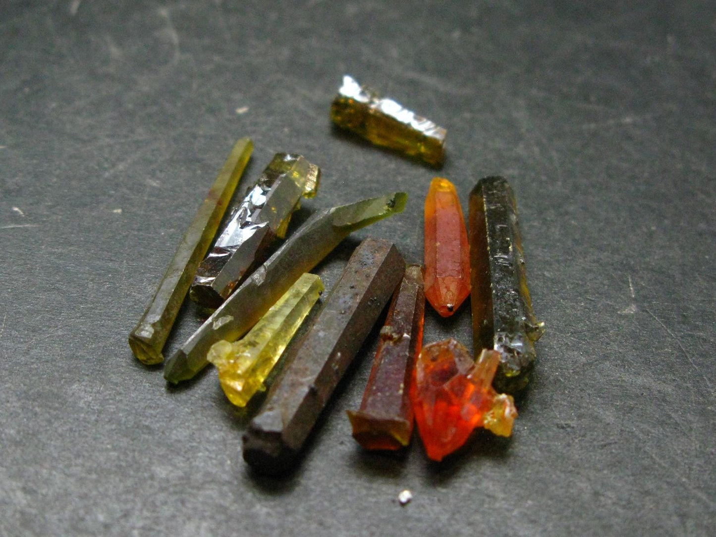 Rare Lot of 10 Zincite Crystals from Poland - 62.10 Carats