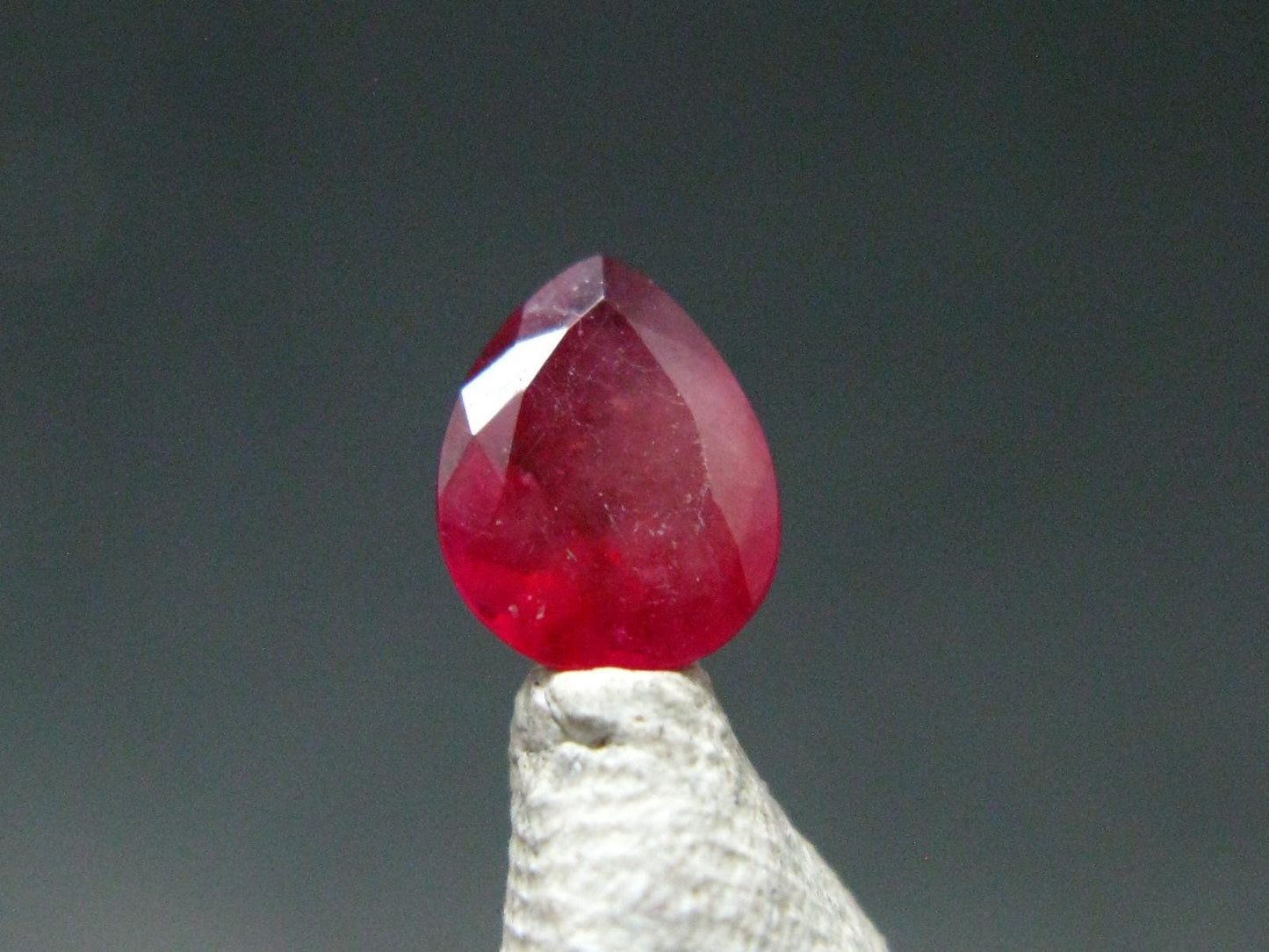 Beautiful Rare Gem Bixbite Red Beryl Emerald Cut Stone From Utah USA - 0.46 Carats - 6.2x4.6mm