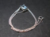 Stunning Genuine Faceted Aquamarine Gem Sterling Silver Pendant With Chain From Brazil - 17"
