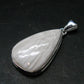 Scolecite Silver Plated Pendant From India - 1.6" - 6.56 Grams