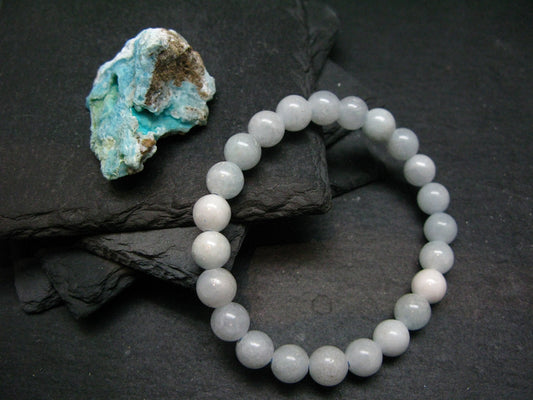 Hemimorphite Genuine Bracelet ~ 7 Inches ~ 8mm Round Beads
