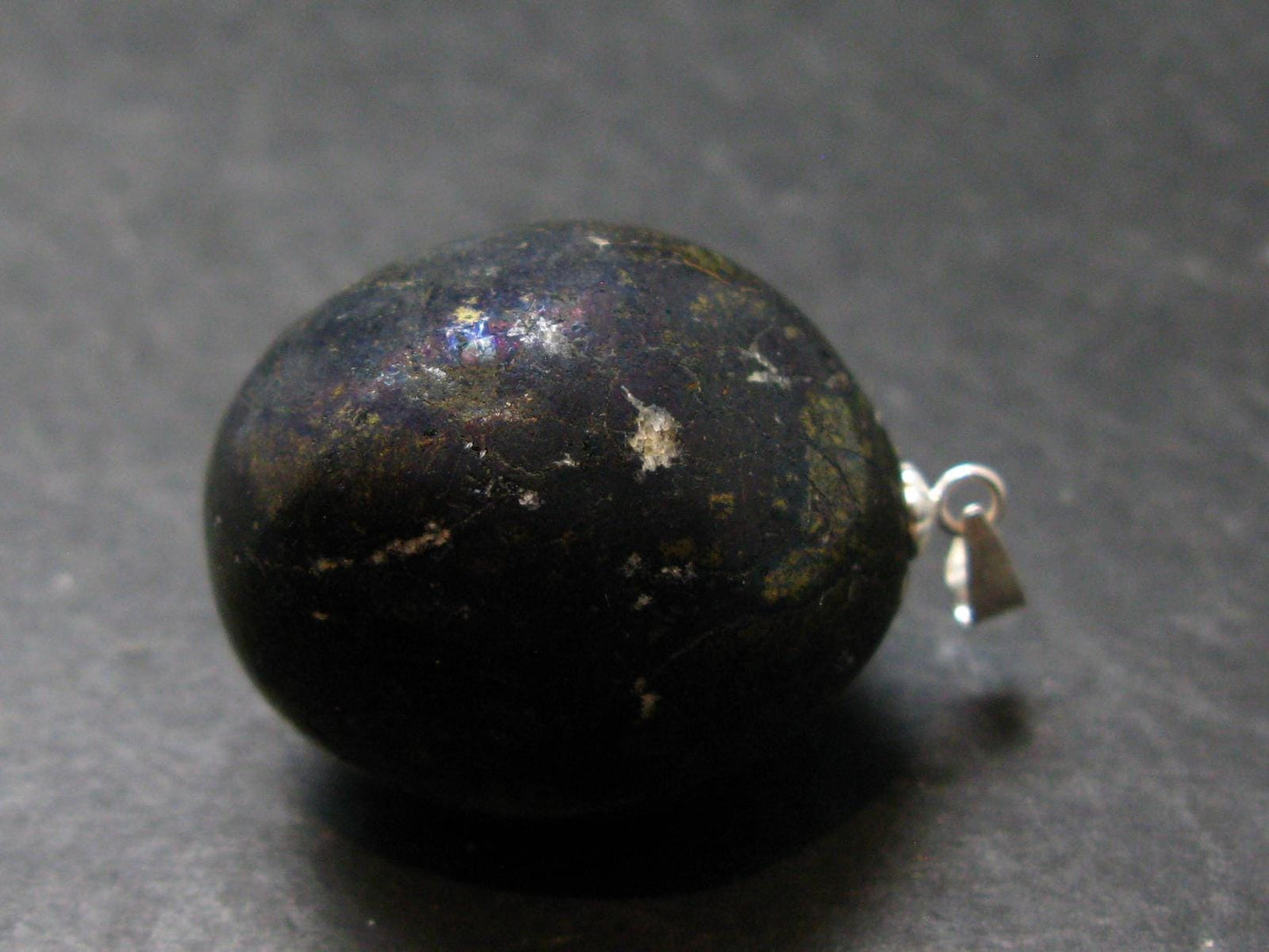 Covelite Covellite Crystal Silver Pendant From Peru - 1.4" - 25.93 Grams