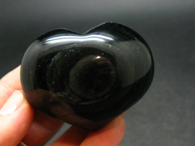 Black Obsidian Heart From Mexico - 2.0"