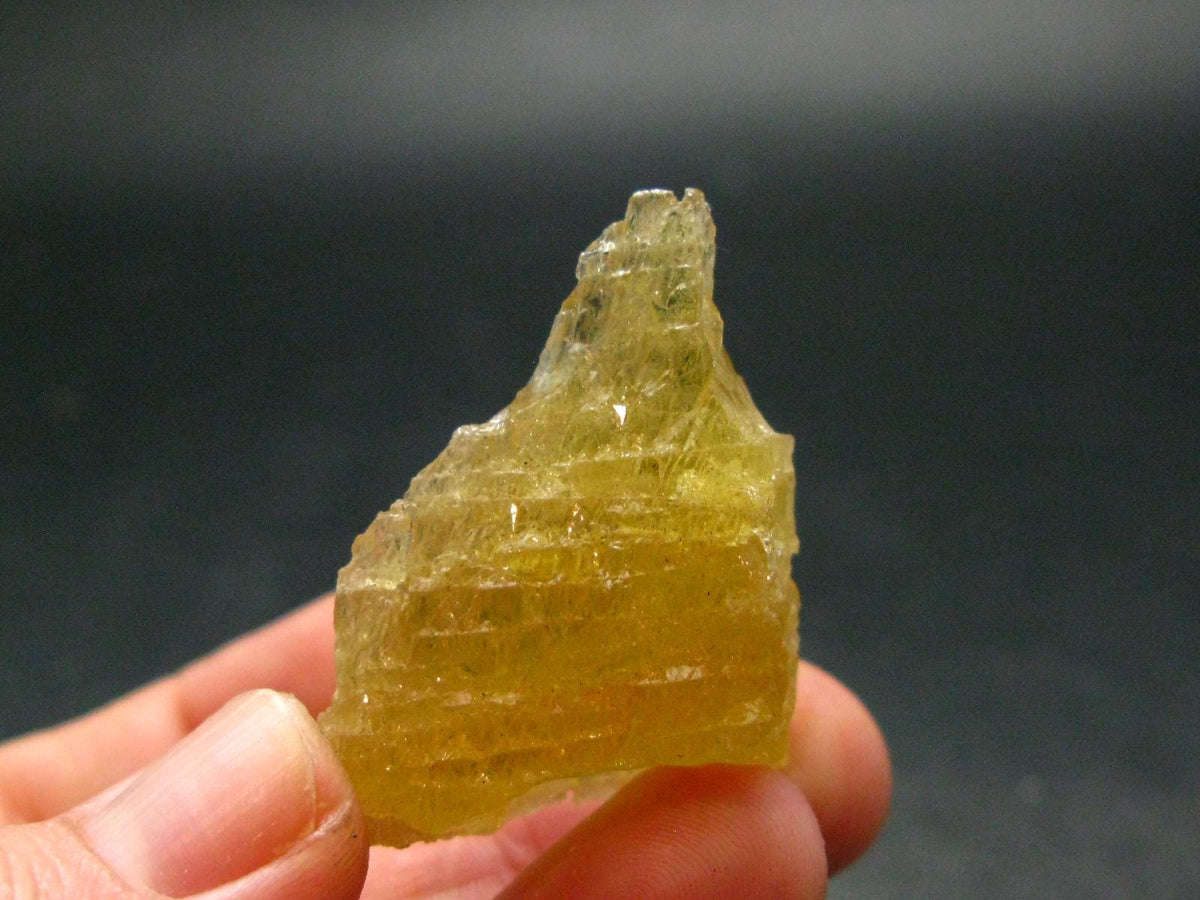 Etched Heliodor (Yellow Beryl) Crystal from Brazil - 61.75 Carats - 1.4"
